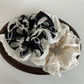 Gifty - Lace Trim Bow Detail Polyester Scrunchie