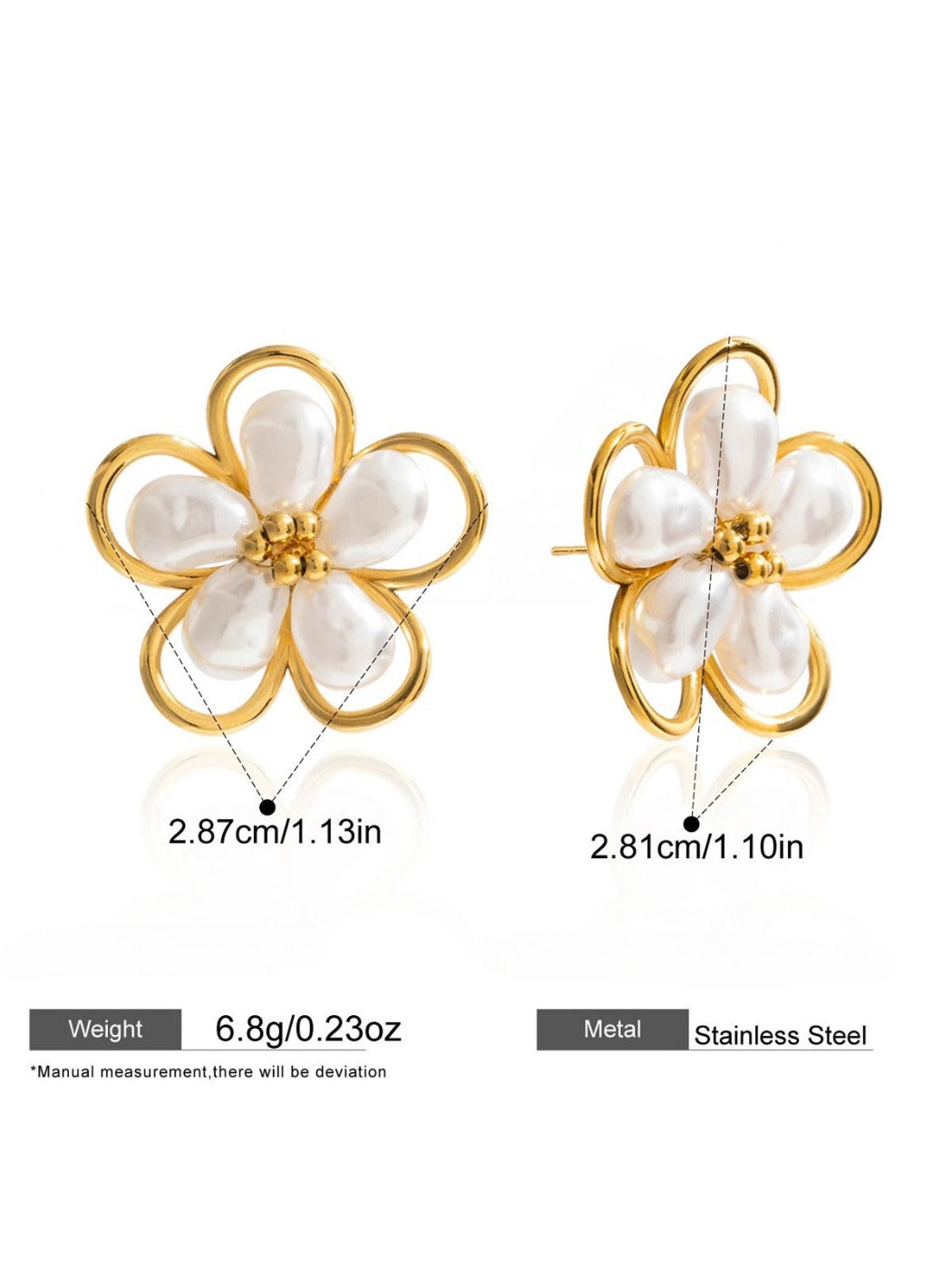 Earedge - Minimalist Openwork Floral Earrings