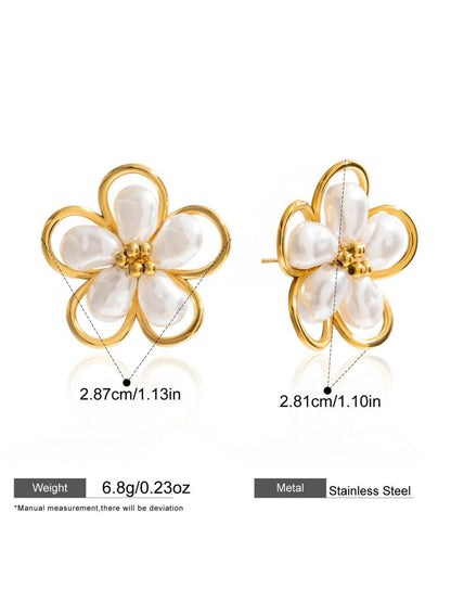 Earedge - Minimalist Openwork Floral Earrings