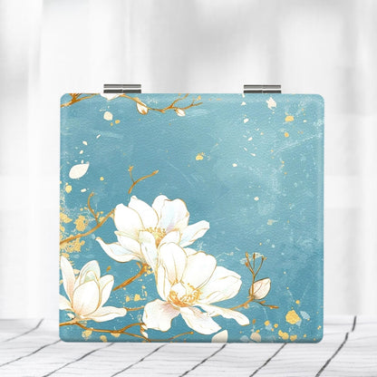 Mirroray - Rectangle Blossom Pattern Travel Makeup Mirror