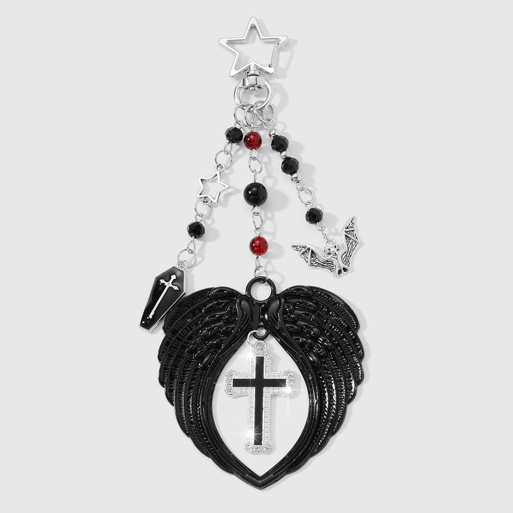 Keypus - Halloween Bat and Cross Keychain