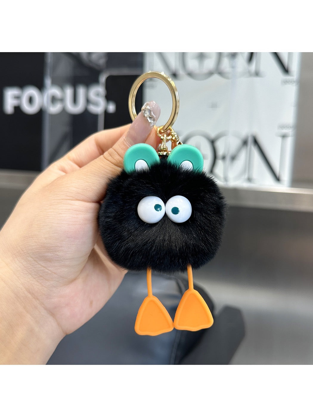 Keypus - Fluffy Duck Keychain For Bags Backpacks