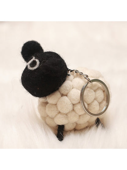 Keypus - Adorable Felt Sheep Keychain Plush Toy Cute