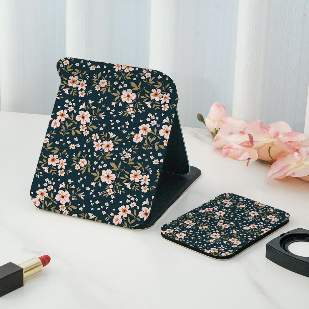 Mirroray - Floral Print Folding Desktop Makeup Mirror