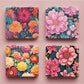 Mirroray - Floral Print Foldable Touch-Up Mirror