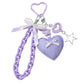 Keypus - Fresh Heart Charm Bow Detail Keychain