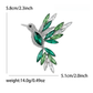 Brovia - Creative Alloy Hummingbird Rhinestone Brooch