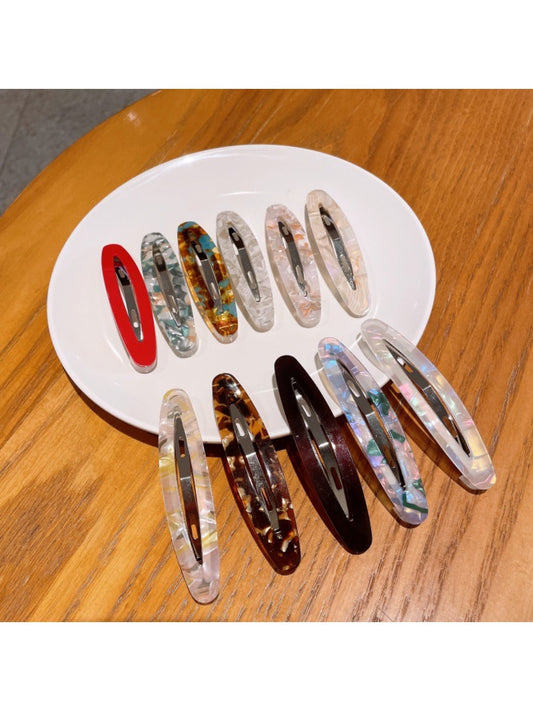 Beau - Elegant Oval Hollowed Out Hair Clip