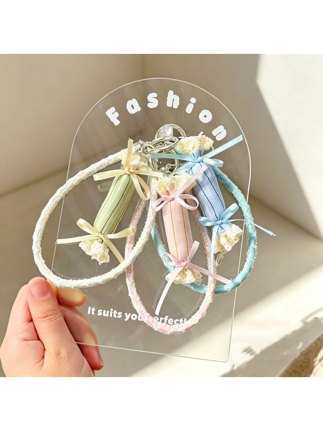 Keypus - Lace Bow Tassel Decorative Bag Charm Keychain