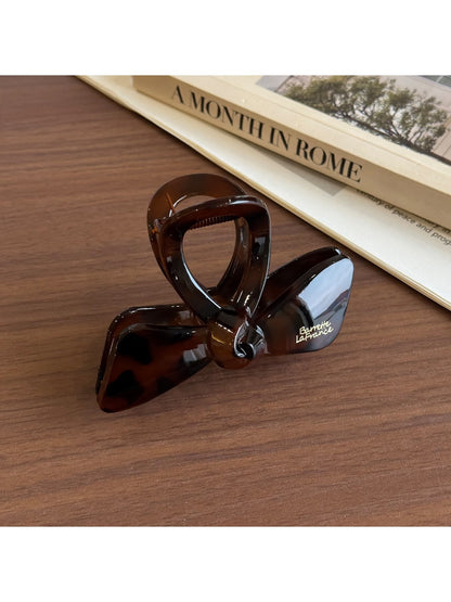 Beau - Bow Shape Glossy Plastic Claw Clip
