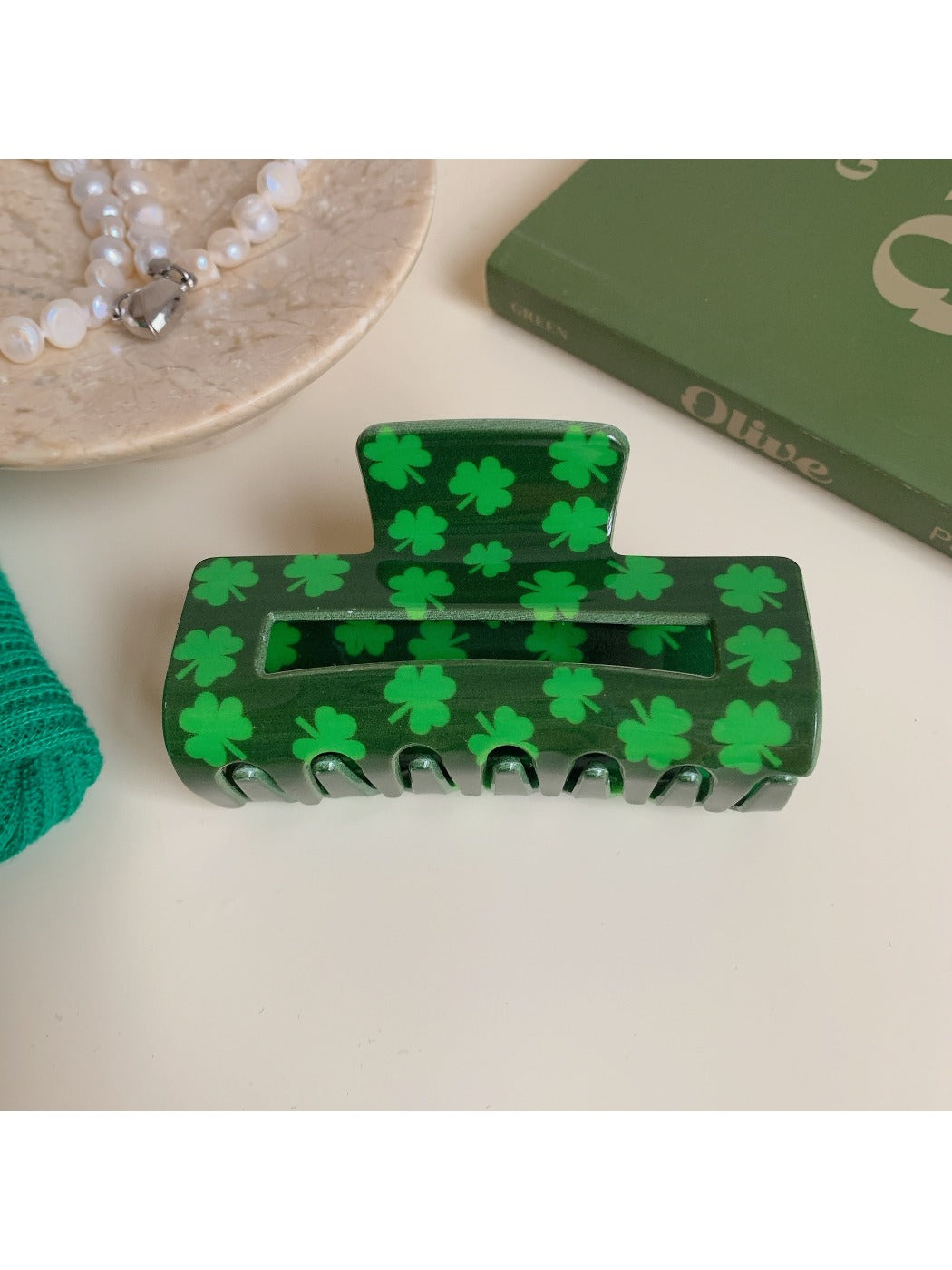 Beau - Cute Simple Green Hair Clip