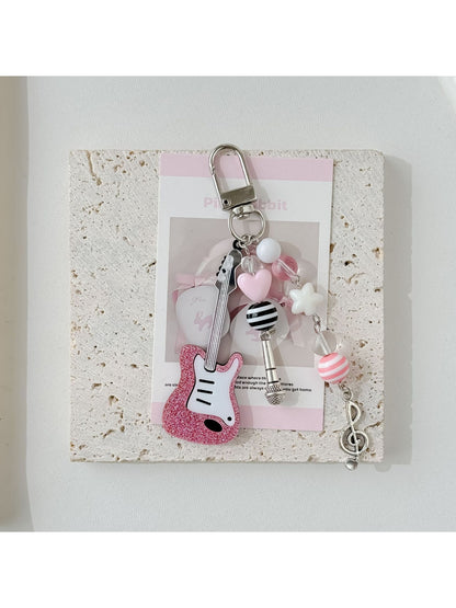 Keypus - Beaded Guitar Music Note Keychain