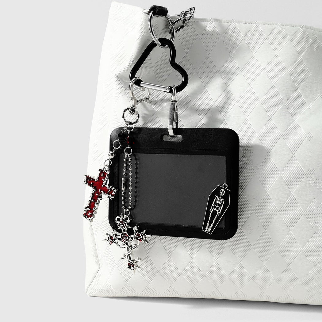 Keypus - Y2K Dark Wing and Cross Keychain
