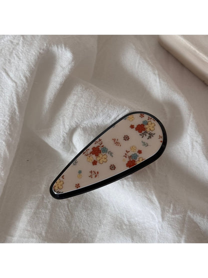 Beau - Printed Teardrop Duckbill Acrylic Hair Clip