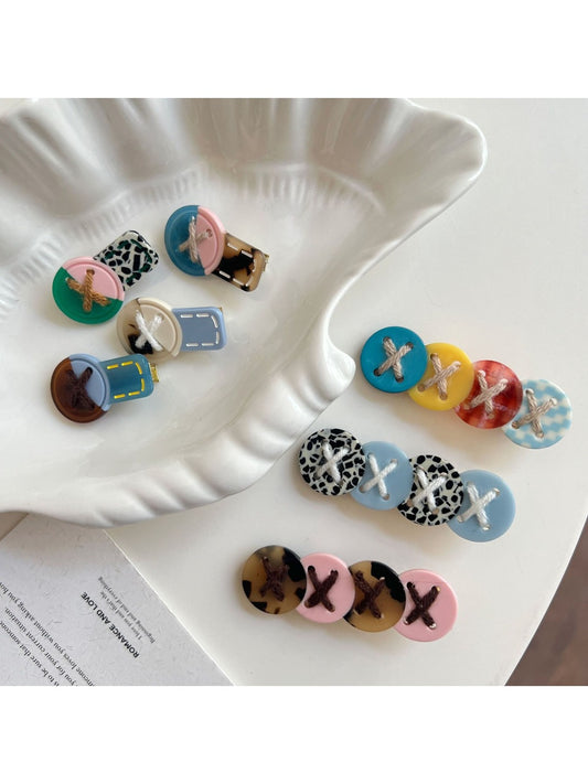 Beau - Cute Button-Shaped Hair Clip