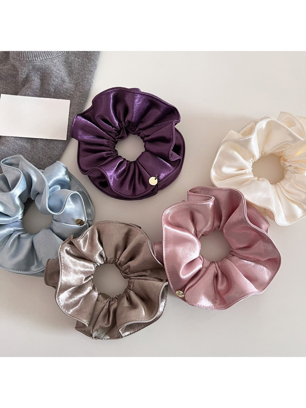 Gifty - Shimmery Double Layer Scrunchie Hair Tie