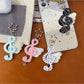 Keypus - Angel Wing Music Note Acrylic Bag Charm Keychain