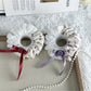 Gifty - Floral Patchwork Ribbon Button Scrunchie