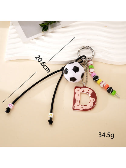Keypus - Acrylic Sports Ball Letter Bag Charm Keychain