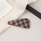 Beau - Geometric Oval Houndstooth Hair Clip
