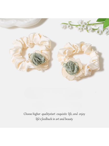 Gifty - Satin Camellia Hair Scrunchies