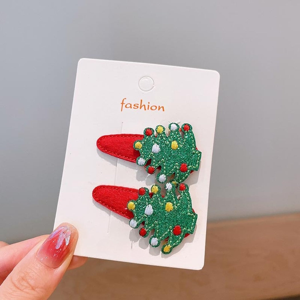 Beau - Christmas Theme Cartoon Side Barrette Set