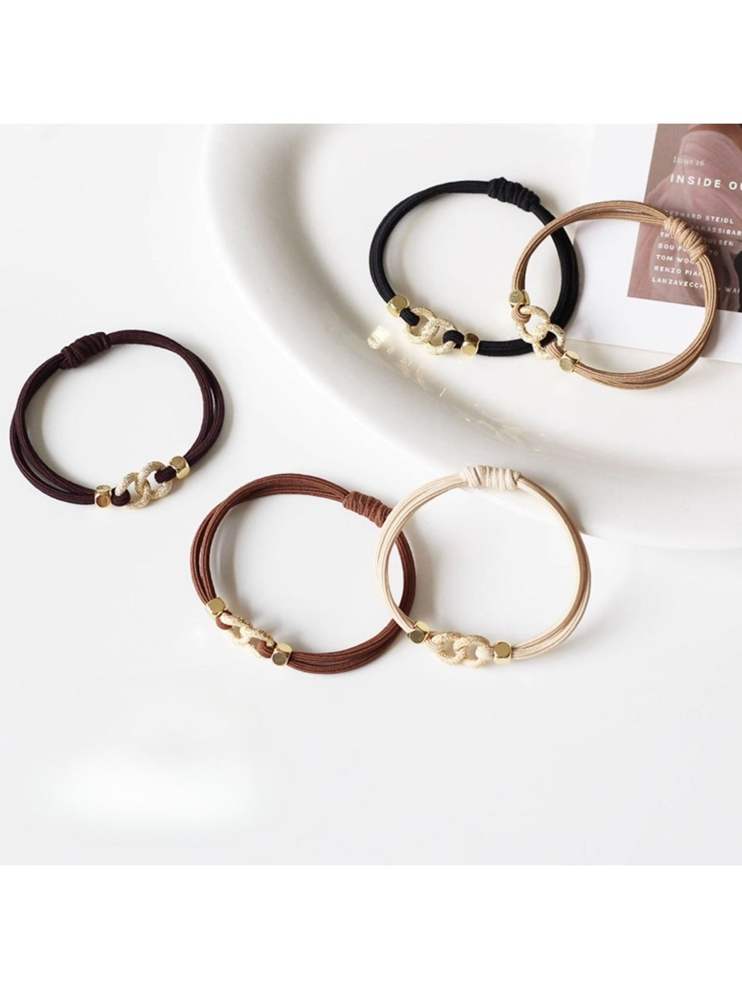 Gifty - Solid Color Simple Hair Ties