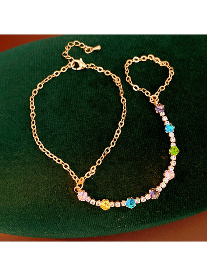 Lovra - Alloy Synthetic Zircon Circle Bracelet