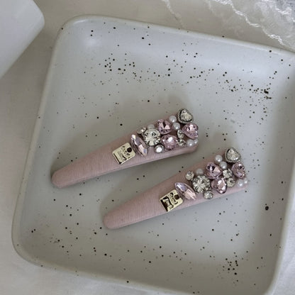 Beau - Polyester Wrapped Embellished Women's Hair Clip