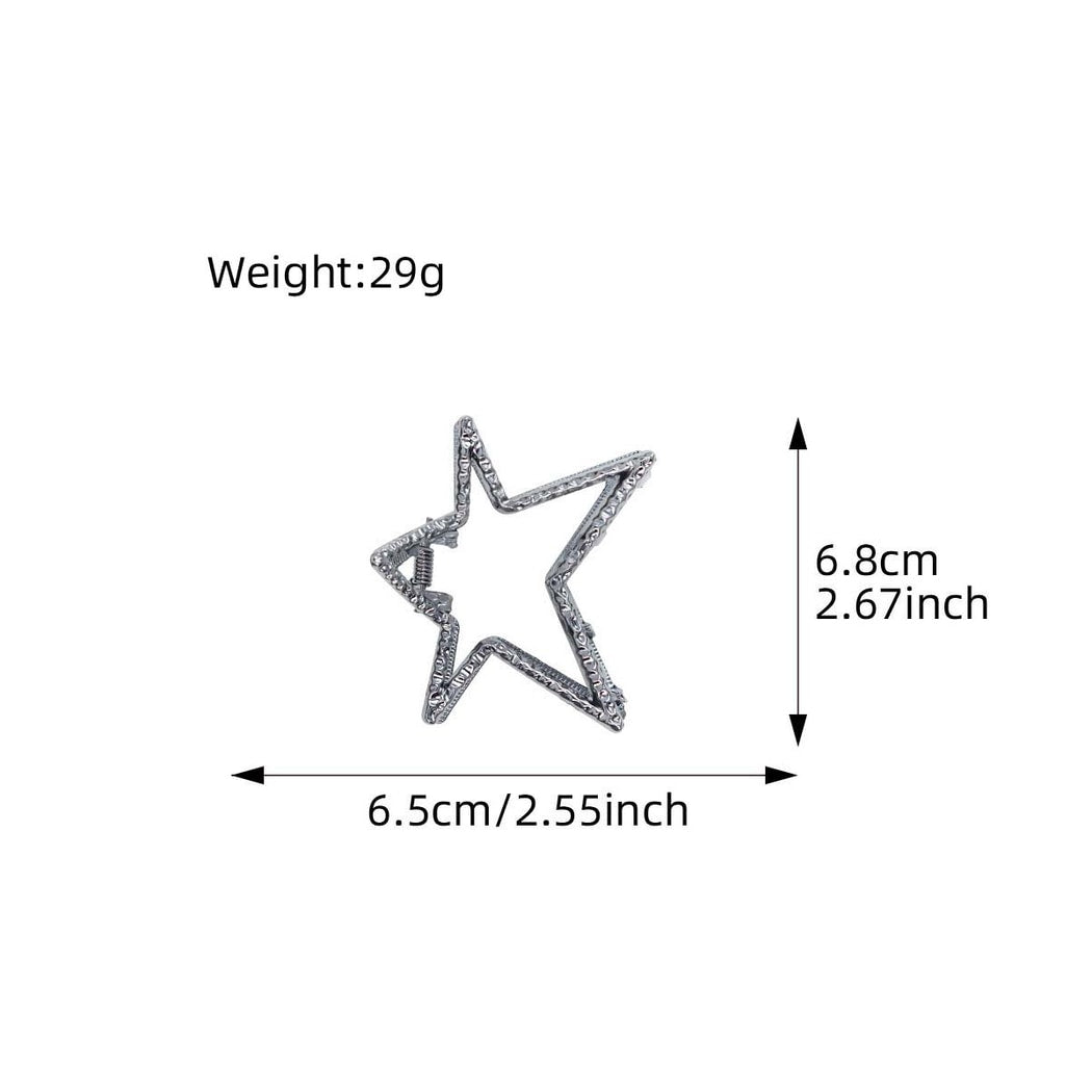 Beau - Y2K Star Outline Geometric Claw Clip