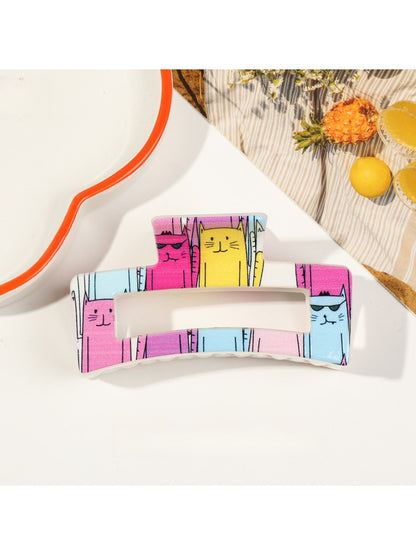 Beau - Cat Pattern Anti-Slip Shark Hair Clip