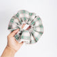 Gifty - Four-Layer Plaid Lace Trim Scrunchie