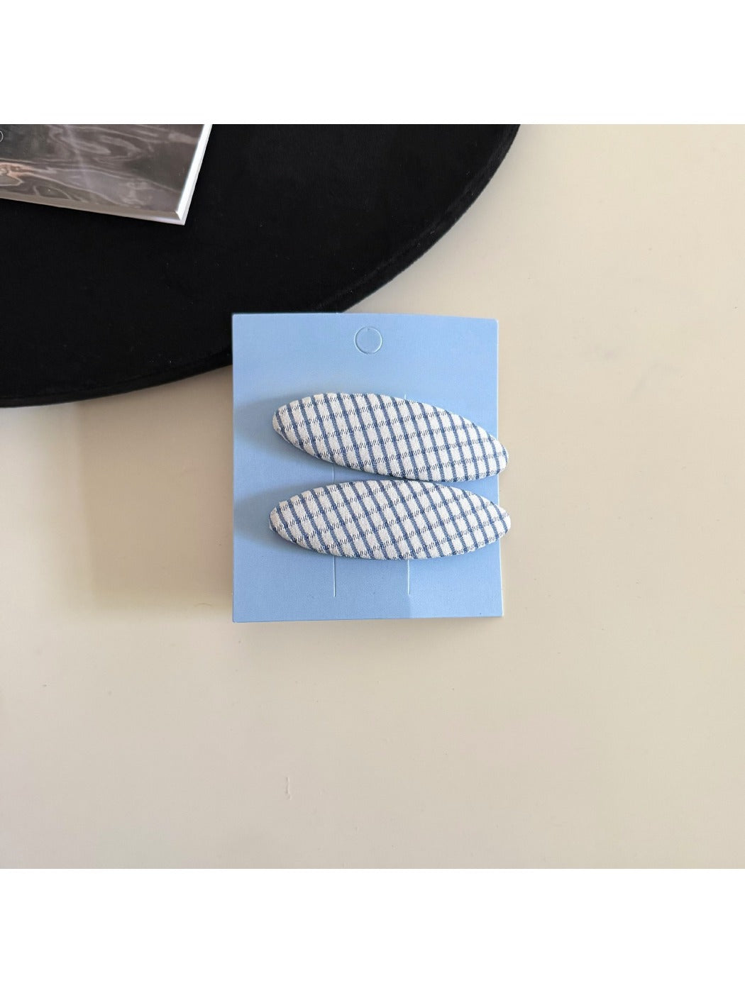 Beau - Classy Blue Plaid Hair Clip