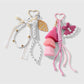 Keypus - Y2K Tassel and Ribbon Heart Keychain Bag Charm