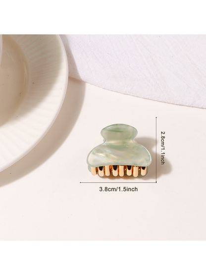 Beau - Mini Textured PVC Vintage Style Claw Clip