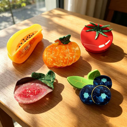 Beau - Fruit Shape Acetate Decorative Claw Clip