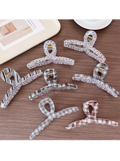 Beau - Transparent Grid Hair Clip