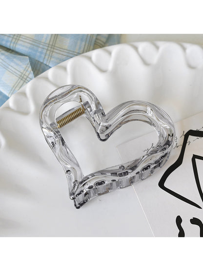 Beau - Sweet Style Heart Form Plastic Claw Hair Clip