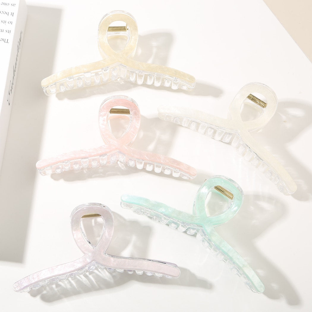 Beau - Acetate Fiber Loop Line Women Claw Clip