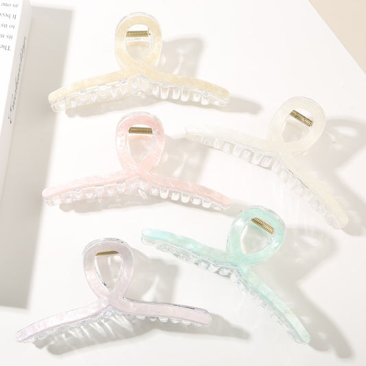 Beau - Acetate Fiber Loop Line Women Claw Clip