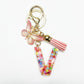Keypus - Delicate Butterfly Letter Pendant Keychain