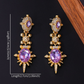 Earedge - Ornate Geometric Drop Style Stud Earrings