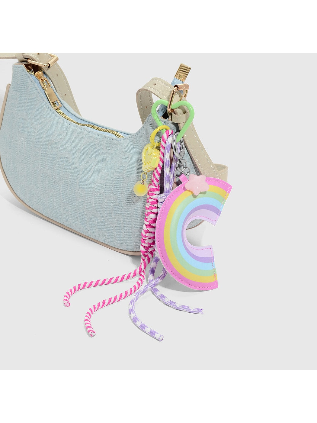 Keypus - Sweet Style Rainbow Bow Pendant Bag Charm Keychain