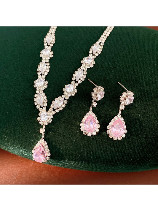 Nozari - Water Drop Stud Earrings and Necklace Set