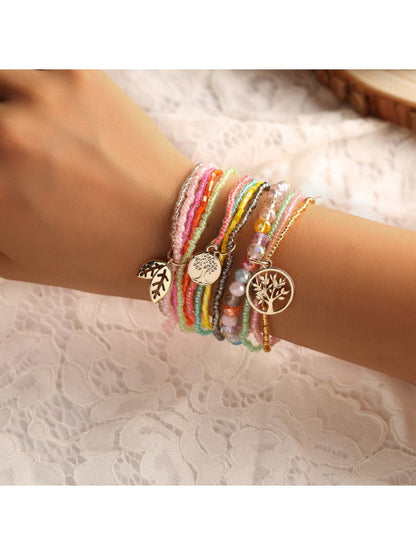 Lovra - Multi-Row Elastic Cord Beaded Bracelet