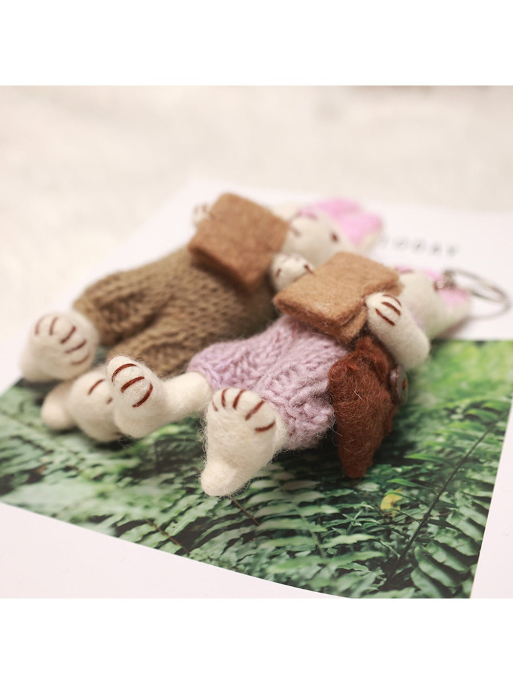 Feltery - Cute 3D Bunny Keychain Bag Charm Gift