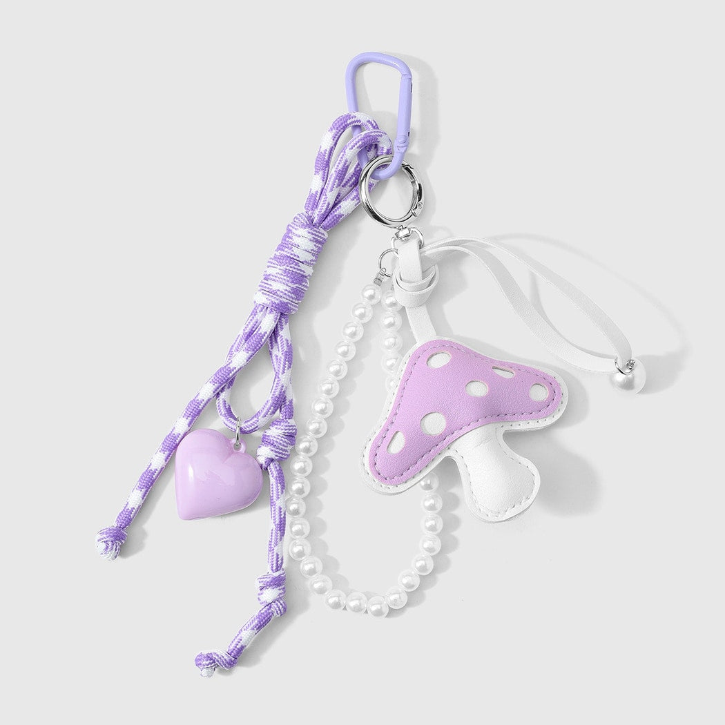 Keypus - Fresh Decorative Mushroom Heart Keychain