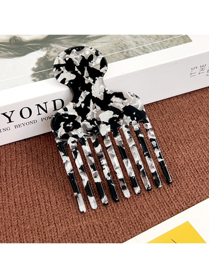 Camerow - Fashionable Marble Pattern Acetate Hair Comb