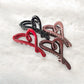 Beau - Minimal Heart Design Square Plastic Claw Clip