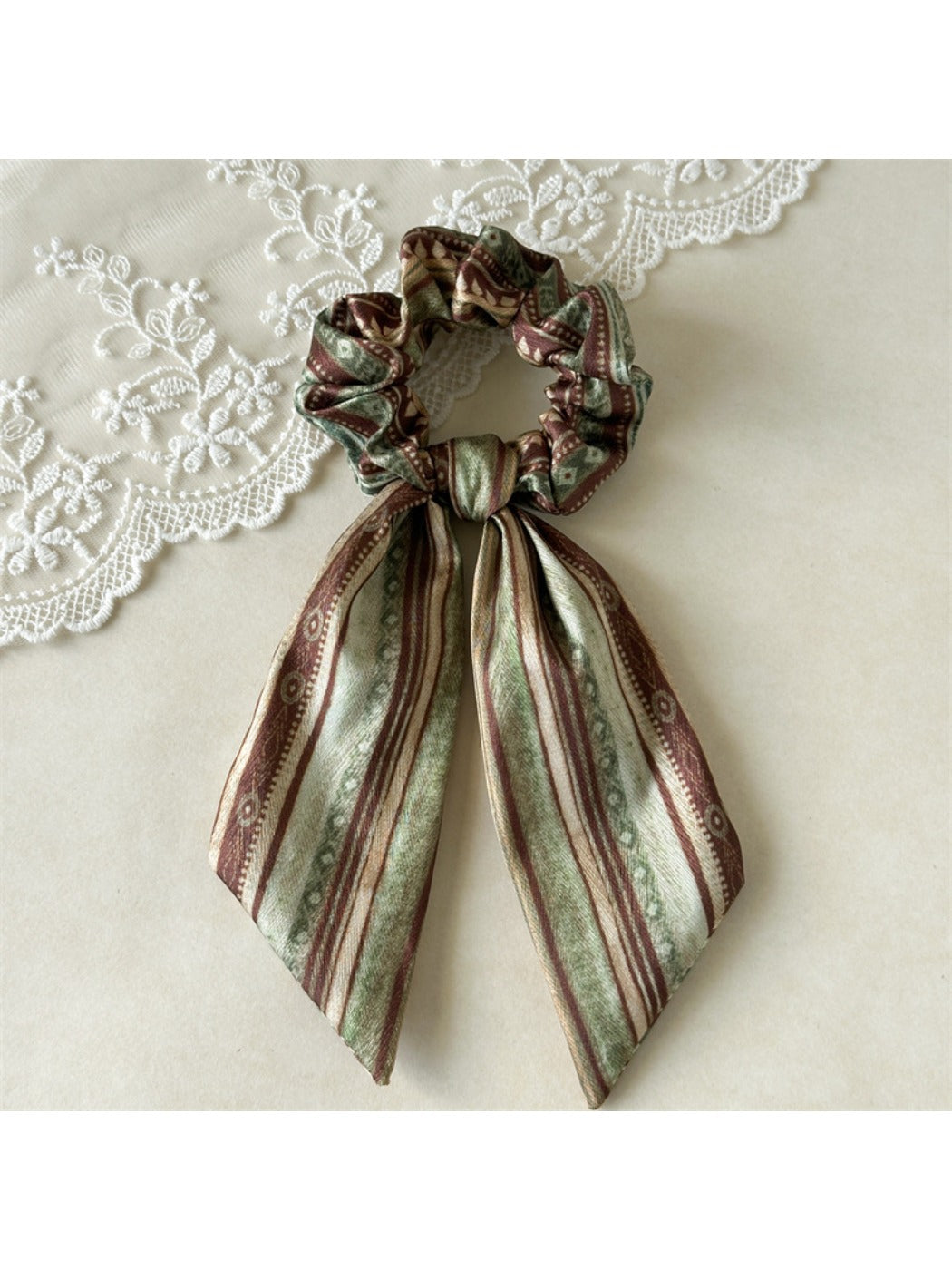 Gifty - Bohemian Satin Scrunchie with Flowing Ties